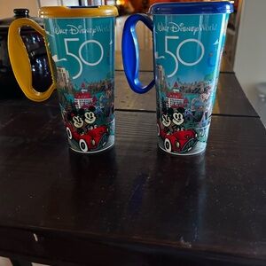 Walt Disney World 50th Anniversary Mug Set - Blue and Yellow